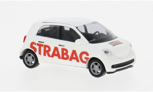 Smart ForFour 1/87 Busch Forfour 14 2014 STRABAG 1:87 modellino in miniatura