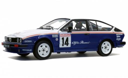 Alfa Romeo GT 1/18 Solido V6 No.14 Rothmans Rallye WM Tour de Corse 1986 mit Decals Y.Loubet/J-M.Andrie modellino in miniatura