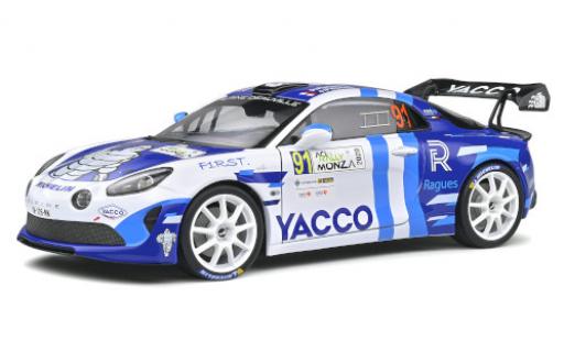Alpine A110 1/18 Solido Rally RGT No.91 Rallye WM Rallye Monza 2020 P.Ragues/J.Pesenti modellino in miniatura