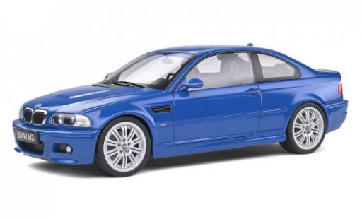 Bmw M3 1/18 Solido (E46) blu 2000 modellino in miniatura