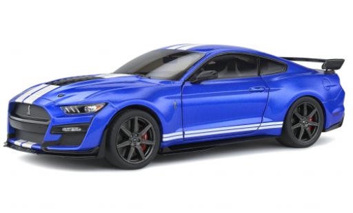 Ford Mustang 1/18 Solido Shelby GT 500 Fast Track metallico blu/bianco 2020 modellino in miniatura