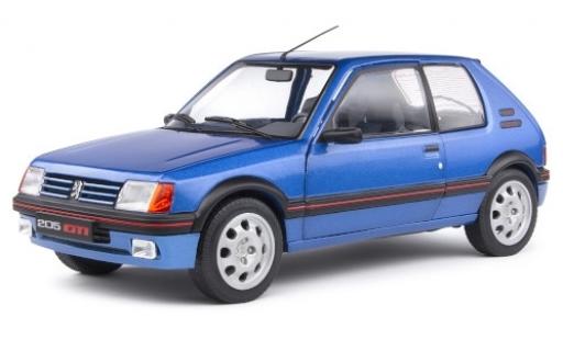 Peugeot 205 1/18 Solido GTI 1.9 metallico blu 1988 modellino in miniatura
