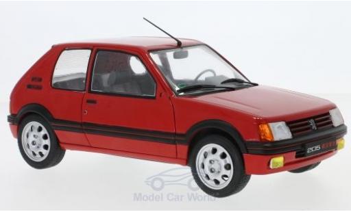 Peugeot 205 GTI 1/18 Solido GTI 1.9 rosso 1988 modellino in miniatura