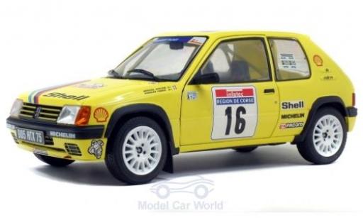 Peugeot 205 1/18 Solido Rallye No.16 Rallye WM Tour de Corse 1990 F.Doenlen/E.Merciol modellino in miniatura
