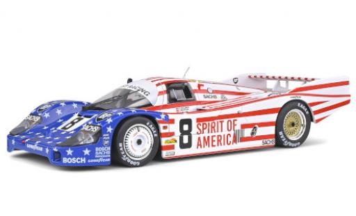 Porsche 956 1986 1/18 Solido LH RHD No.8 Joest Racing Spirit of America 24h Le Mans 1986 G.Follmer/J.Morton/K.Miller modellino in miniatura