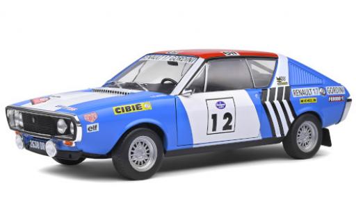 Renault 17 1/18 Solido Gordini No.12 Rallye WM Rallye Press on Regardless 1974 J-L.Therier/C.Delferier modellino in miniatura