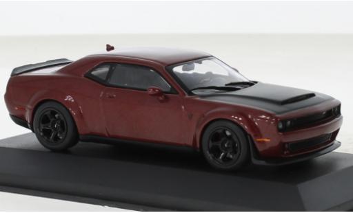 Dodge Challenger 1/43 Solido SRT Demon V8 6.2 metallise rosso foncé 2018 modellino in miniatura