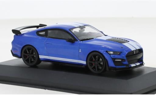 Shelby GT 500 1/43 Solido Ford Mustang Fast Track metallise blu/bianco 2020 modellino in miniatura