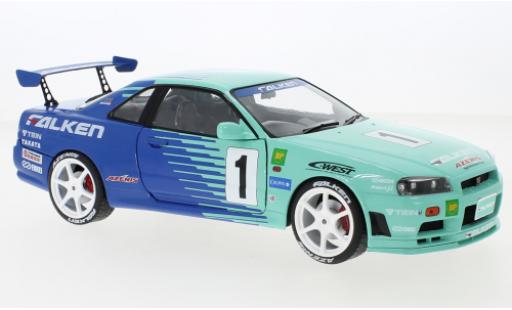 Nissan Skyline 1/18 Solido GT-R (R34) RHD No.1 Falken JGTC 1967 modellino in miniatura