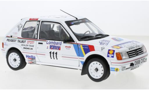 Peugeot 205 1/18 Solido GTI No.111 Rallye WM RAC Rallye 1988 modellino in miniatura