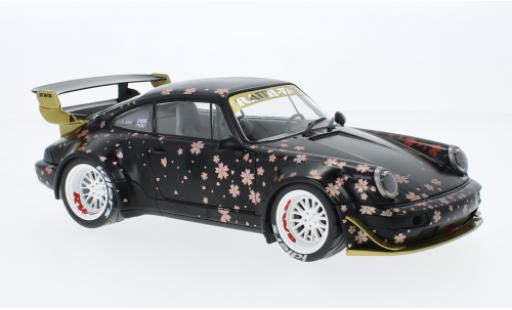 Porsche 964 RWB 1/18 Solido 911  matte noir/Décorer Aoki 2021 modellino in miniatura
