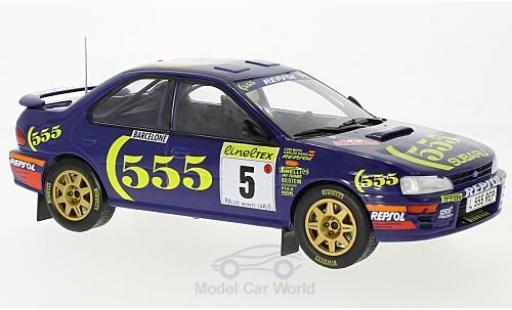 Subaru Impreza 555 1/18 Solido No.5 555 Rallye WM Rallye Monte Carlo 1995 C.Sainz/L.Moya modellino in miniatura