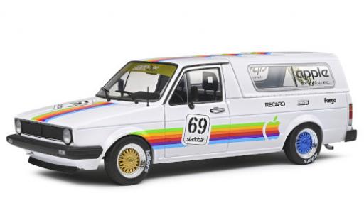 Volkswagen Caddy 1/18 Solido MkI Custom bianco/Dekor Apple Computer 1982 No.69 935 K3 Tribute modellino in miniatura