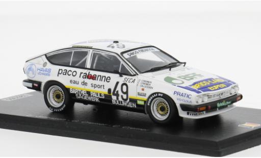 Alfa Romeo GT 1/43 Spark V 6 24h Spa 1986 #49 1:43 modellino in miniatura