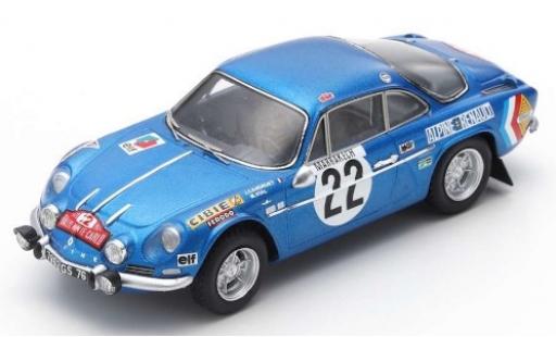 Alpine A110 1/43 Spark Renault No.22 Rally Monte Carlo 1971 J-C.Andruet/M.Vial modellino in miniatura