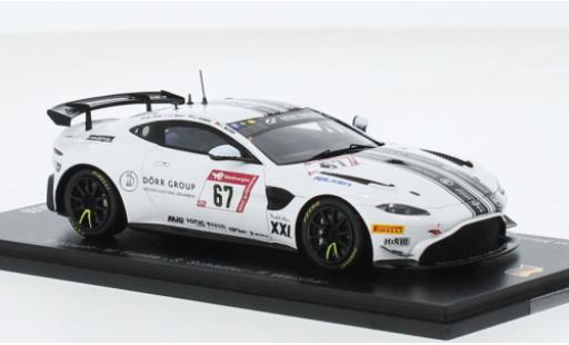 Aston Martin V8 Vantage GT4 1/43 Spark Vantage AMR GT4 No.67 Dörr Motorsport 24h Nürburgring 2023 1:43 modellino in miniatura