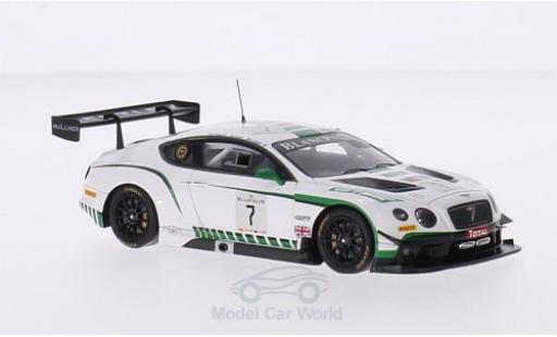 Bentley Continental T 1/43 Spark GT3 No.7 M-Sport 24h Spa 2015 G.Smith/A.Meyrick/S.Kane modellino in miniatura