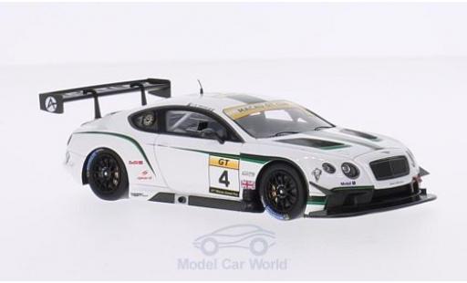 Bentley Continental T 1/43 Spark GT3 RHD No.4 Absolute Racing GT Cup GP Macau 2014 J-K.Vernay modellino in miniatura