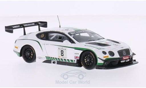 Bentley Continental T 1/43 Spark GT3 RHD No.8 M-Sport 24h Spa 2015 M.Buhk/M.Soulet/A.Soucek modellino in miniatura