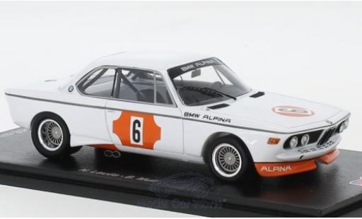 Bmw 3.0 1/43 Spark CSL No.6 4h Monza 1973 N.Lauda/B.Muir modellino in miniatura
