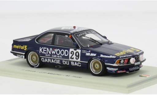 Bmw 635 1/43 Spark CSi 24h Spa 1986 #29 1:43 modellino in miniatura