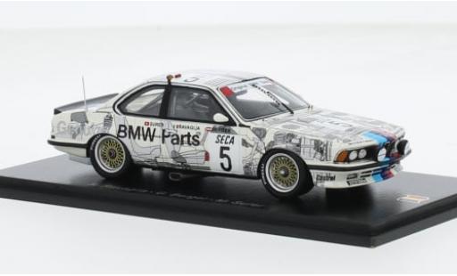 Bmw 635 1/43 Spark CSi (E24) No.5 24h Spa 1985 1:43 modellino in miniatura