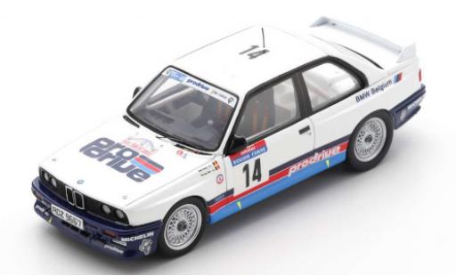 Bmw M3 1/43 Spark (E30) No.14 Belgium ProDrive Rallye WM Tour de Corse 1987 M.Duez/G.Biar modellino in miniatura
