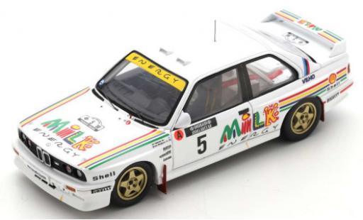 Bmw M3 1/43 Spark (E30) No.5 Prodrive Milk Energy Rallye WM Rallye Finnland 1988 A.Vatanen/B.Berglund modellino in miniatura
