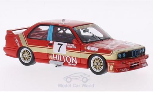 Bmw M3 E30 1/43 Spark (E30) No.7 Team Hilton Hilton GP Macau 1987 D.Quester modellino in miniatura