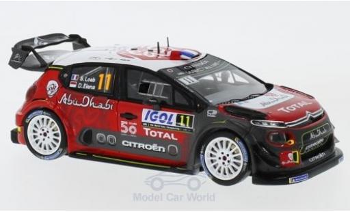Citroen C3 1/43 Spark WRC No.11 Total Abu Dhabi WRT Rallye WM Rallye Tour de Corse 2018 S.Loeb/D.Elena modellino in miniatura