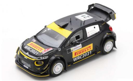Citroen C3 1/43 Spark WRC No.21 SaintéLoc Racing Rallye WM Rallye Sardinien 2020 Reifentest Pirelli P.Solberg/A.Mikkelsen modellino in miniatura