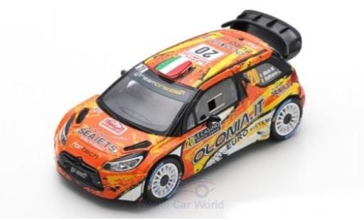 DS Automobiles DS3 1/43 Spark Citroen WRC No.20 DreamOne Racing WRC Rally Monte Carlo 2019 M.Miele/L.Beltrame modellino in miniatura