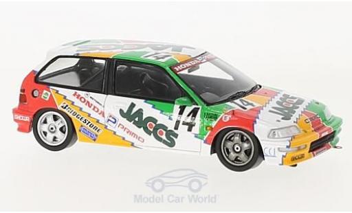Honda Civic 1/43 Spark EF9 RHD No.14 JTC Okayama 1992 N.Hattori/K.Kaneishi modellino in miniatura