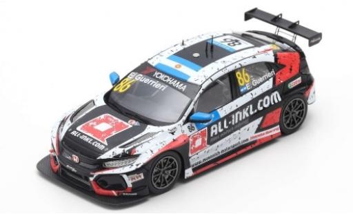 Honda Civic 1/43 Spark Type R TCR No.86 Münnich Motorsport ALL-INKL.-COM WTCR Marrakesh 2019 E.Guerrieri modellino in miniatura