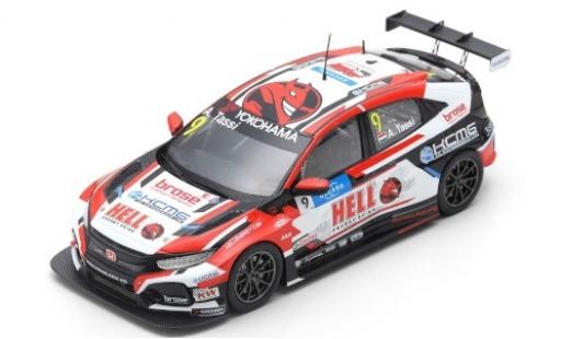 Honda Civic 1/43 Spark Type R TCR No.9 KCMG Hell Energy Drink WTCR Nürburgring 2019 A.Tassi modellino in miniatura