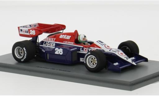 Ligier JS2 1/43 Spark 3B No.26 Formel 1 GP Europa 1984 1:43 modellino in miniatura