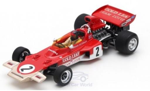 Lotus 72 1/43 Spark D No.2 Gold Leaf Formel 1 GP Österreich 1971 mit Decals E.Fittipaldi modellino in miniatura