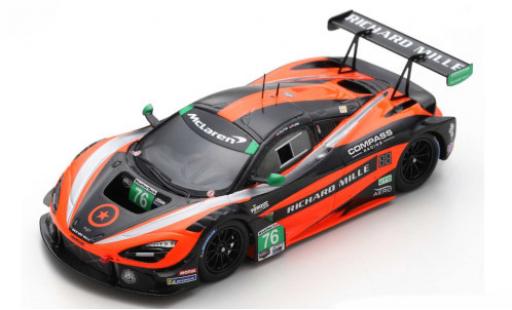 McLaren 720 1/43 Spark S GT3 No.76 Compass Racing Richard Mille Belle Isle 2019 P.Holton/M.Plumb modellino in miniatura