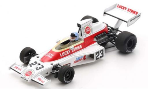 McLaren M23 1/43 Spark No.23 Lucky Strike Formel 1 GP Südafrika 1974 D.Charlton modellino in miniatura