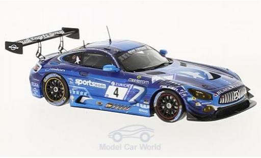 Mercedes AMG GT 1/43 Spark 3 No.4 Black Falcon 24h Nürburgring 2017 H.Haupt/A.Al Faisal/L.Stolz/D.Juncadella modellino in miniatura