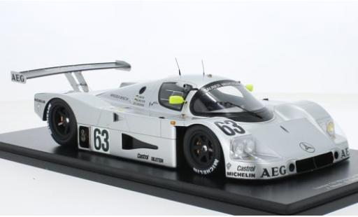 Mercedes C9 1/18 Spark No.63 24h Le Mans 1989 1:18 modellino in miniatura