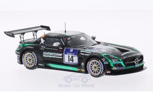 Mercedes SLS 1/43 Spark AMG No.14 Black Falcon 24h Nürburgring 2014 A.Al Faisal/H.Haupt/A.Christodolou/Y.Buurman modellino in miniatura