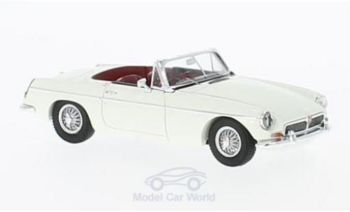 MG B 1/43 Spark Convertibile bianco RHD 1966 modellino in miniatura