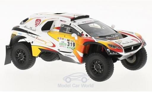 Peugeot 2008 1/43 Spark DKR No.319 Abu Dhabi Racing Rallye Dakar 2017 K.AI Qassimi/P.Maimon modellino in miniatura