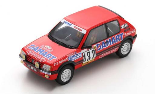 Peugeot 205 1/43 Spark GTI 1.6 No.132 Rallye WM Rallye Monte Carlo 1986 F.Delecour/A.C.Pauwels modellino in miniatura
