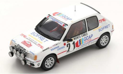 Peugeot 205 1/43 Spark GTI 1.9 No.21 Rallye WM Rallye Monte Carlo 1988 J.-P.Ballet/M.-C.Lallement modellino in miniatura