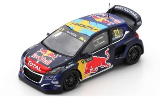 Peugeot 208 1/43 Spark WRX No.21 Red Bull / Total World RX Spanien 2019 T.Hansen modellino in miniatura