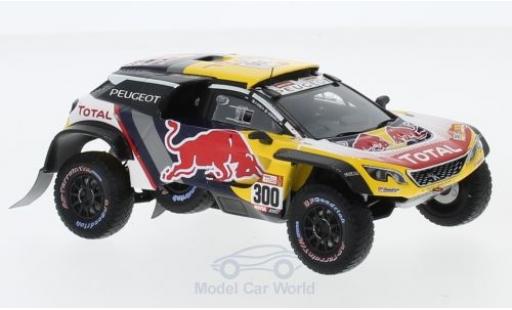 Peugeot 3008 1/43 Spark DKR Maxi No.300 Team Total Rallye Dakar 2018 S.Peterhansel/J-P.Cottret modellino in miniatura
