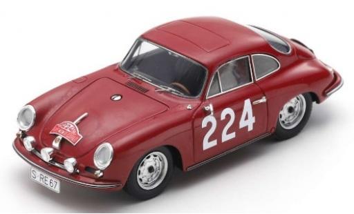 Porsche 356 1/43 Spark B T6 Carrera 2 No.224 Rally Monte Carlo 1964 G.Klass/H.Wencher modellino in miniatura