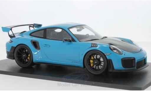 Porsche 991 GT2 RS 1/18 Spark 911 (.2) GT2 RS blu/carbon 2018 modellino in miniatura